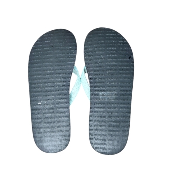 Black and Teal Yellow Box Sandals - Picture 2 of 2